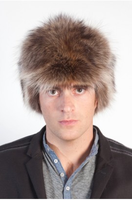 Raccoon fur hat for men